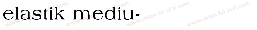 elastik mediu字体转换